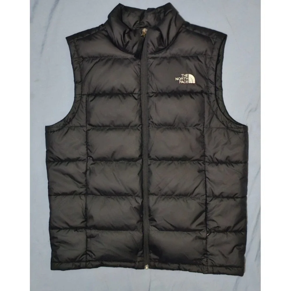 The North Face Puffer Vest Men's Large Black Full‎ Zip Goose Down 550